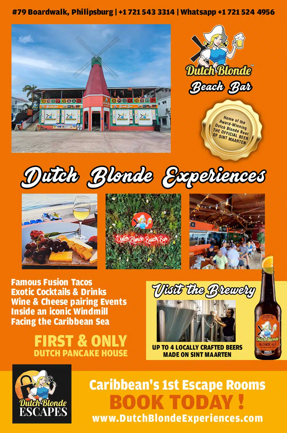 St Maarten Telephone Directory - Dutch Blonde Beach Bar